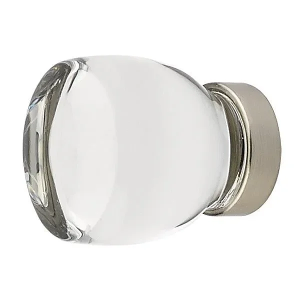 1 1/8 Inch Clear Crystal Glass Juneau Cabinet & Furniture Knob