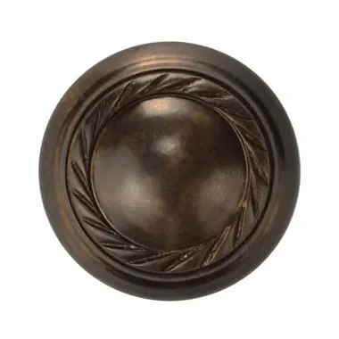1 Inch Solid Brass Georgian Roped Round Knob Black Bronze Finish