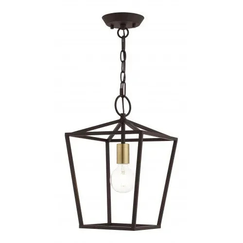1 Light Bronze Convertible Lantern