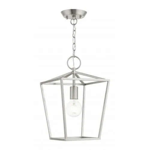 1 Light Brushed Nickel Convertible Lantern