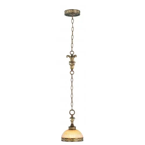 1 Light Palacial Bronze Single Pendant