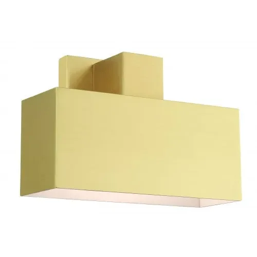 1 Light Satin Brass Outdoor ADA Wall Sconce
