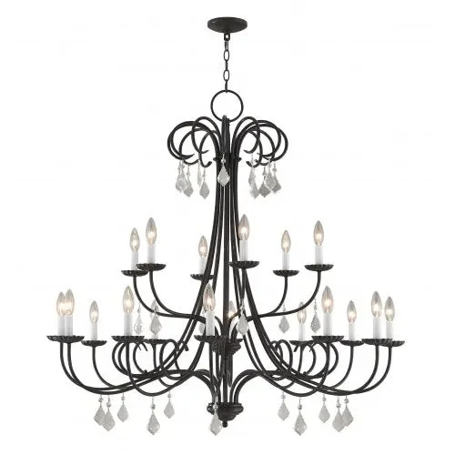 18 Light English Bronze Foyer Chandelier