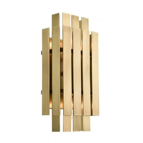 2 Light Natural Brass ADA Wall Sconce