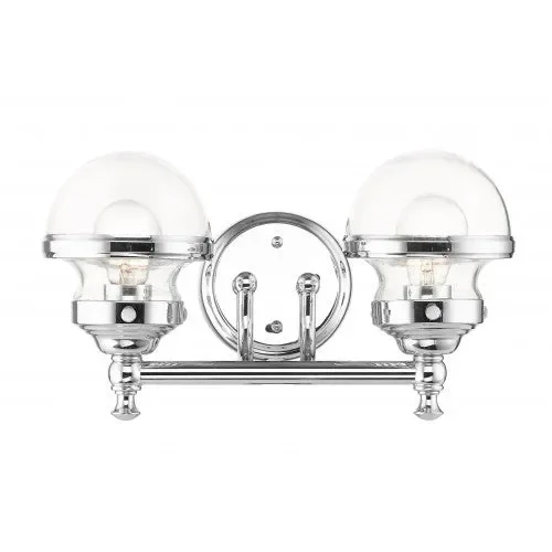 2 Light Polished Chrome Bath Vanity