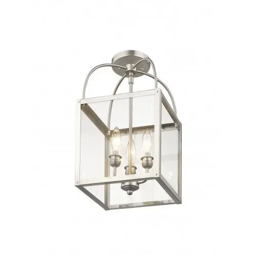 3 Light BN Chain Hang/Ceiling Mount