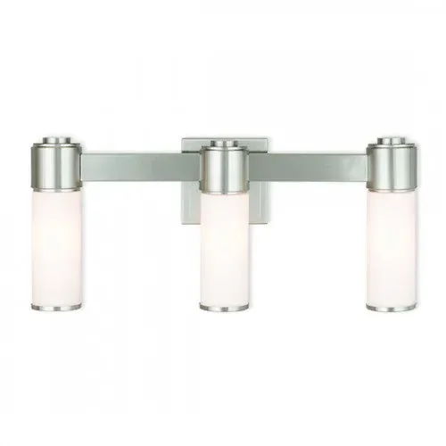 3 Light Brushed Nickel Wall Sconce/ Bath Light