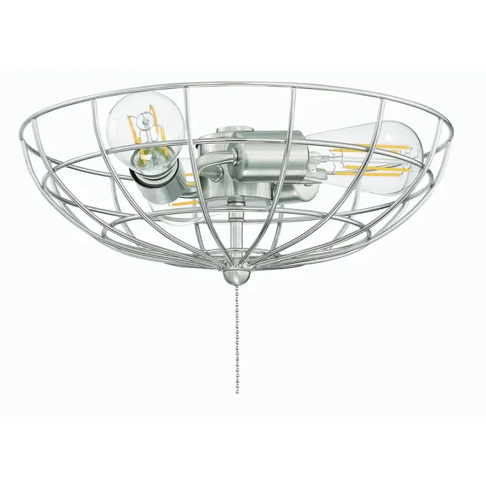 3 Light Cage Bowl LED Light Kit in Brushed Polished Nickel