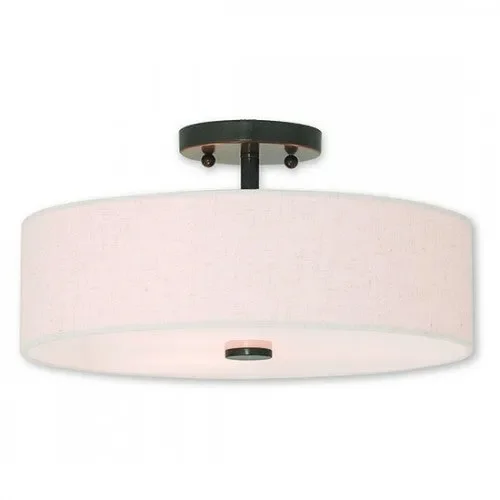 3 Light English Bronze Ceiling Mount