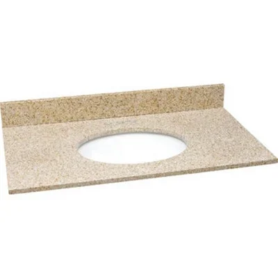 37 X 22″ Goldensand Granite Top And Bowl