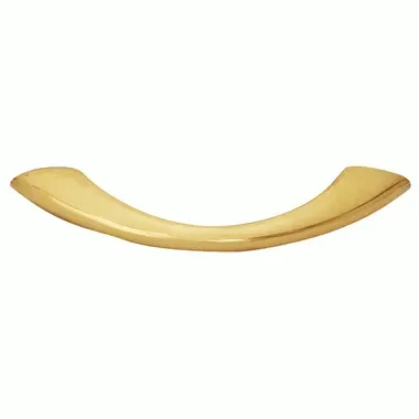4 Inch Overall (3 Inch c-c) Solid Brass Traditional Pull (Polished Brass Finish)