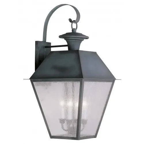 4 Light Charcoal Outdoor Wall Lantern