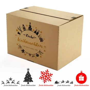 450x315x180-300 mm Fix-Aufrichtekartons mit Weihnachtsmotiv