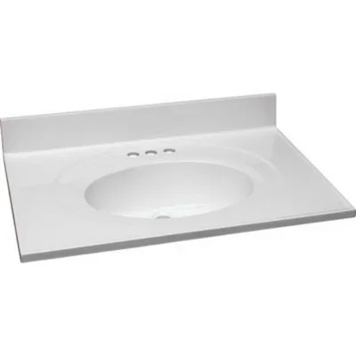 49 X 22″ Cultured Marble White Vanity To