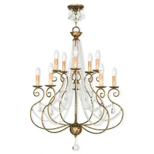 5 Light + 5 Light European Bronze Chandelier