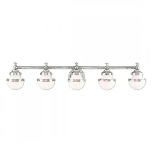 5 Light Polished Chrome Bath Light