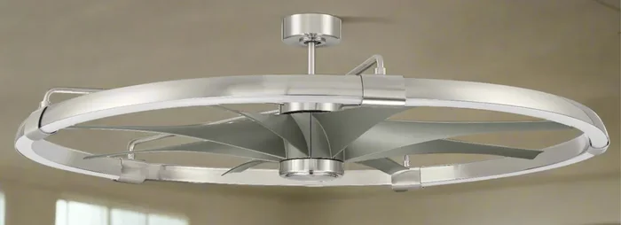 52″ Axel in Brushed Polished Nickel w/ Brushed Nickel Blades