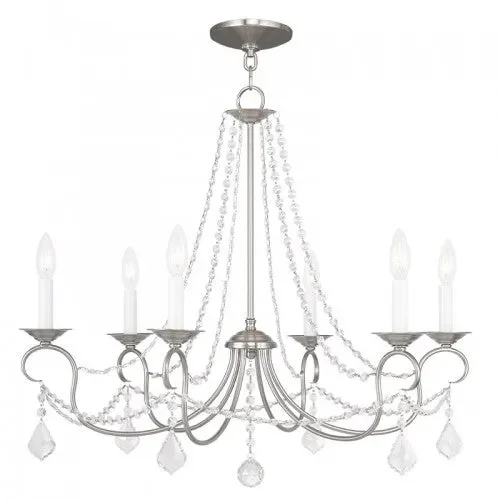 6 Light Brushed Nickel Chandelier