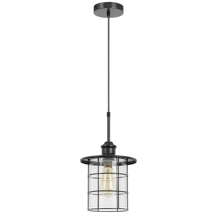 60W SILVERTON METAL/GLASS PENDANT FIXTURE (EDISON BULBS INCLUDED)