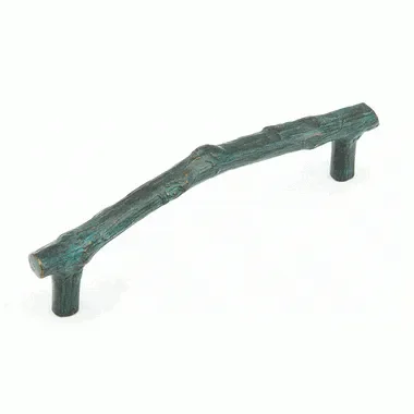 7 1/4 Inch (6 Inch c-c) Mountain Branch Pull (Verde Impale Finish)