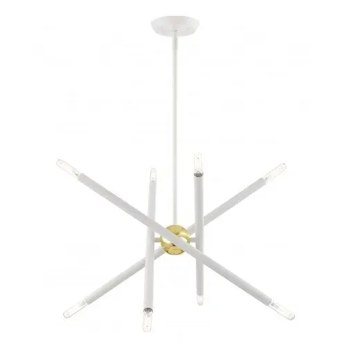 8 Light White Chandelier