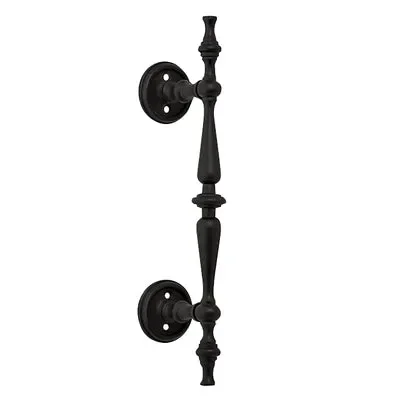9 1/2 Inch Solid Brass Large Victorian Pull (Black Bronze Finish)