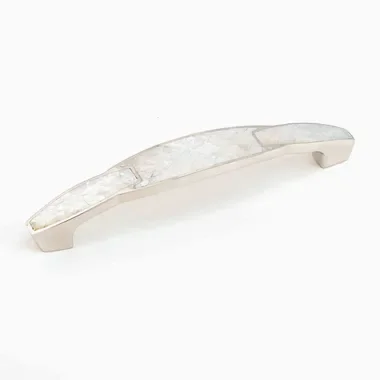 9 Inch (8 Inch c-c) Symphony Inlays Mother of Pearl Pull (Polished Nickel Finish)