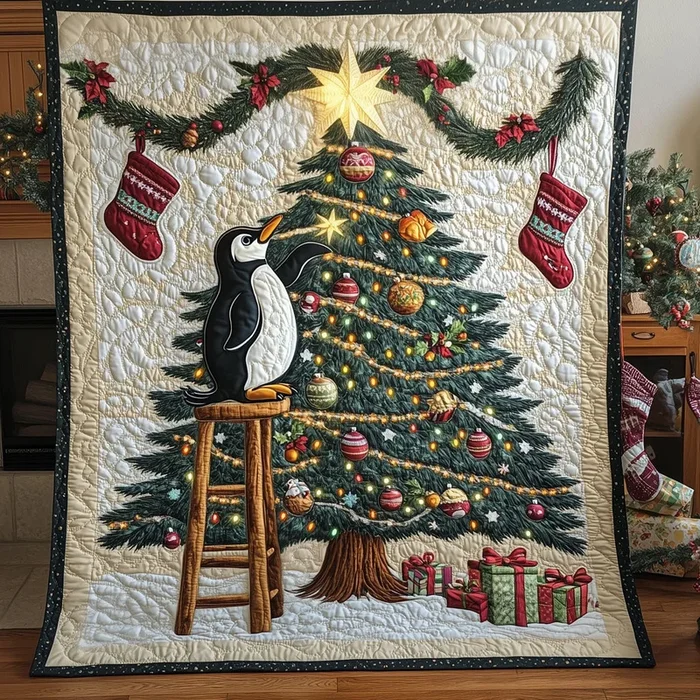 A Penguin’s Christmas Tree LT1510022CL Quilt