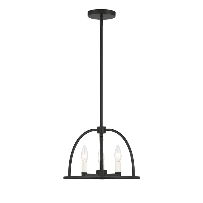 Abbott 3 Light Black Mini Chandelier