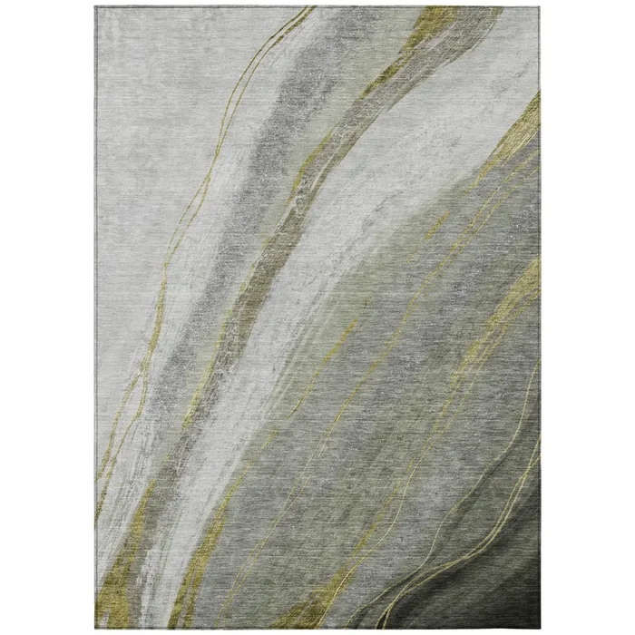 Addison Chantille ACN2036 Swirls Machine Made Transitional Aloe Rug