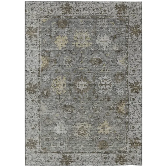 Addison Chantille ACN2051 Global Machine Made Traditional Pewter Rug
