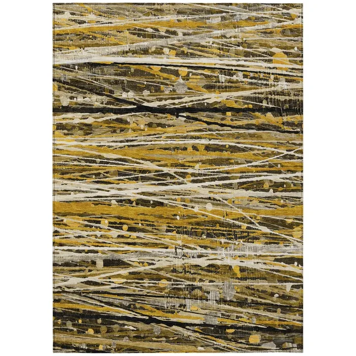 Addison Chantille ACN2126 Stripes Machine Made Transitional Brown Rug