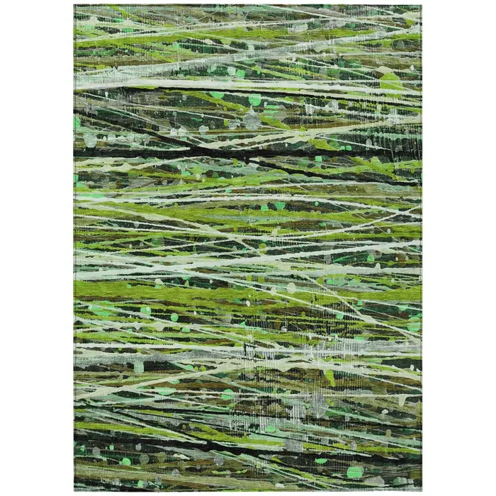 Addison Chantille ACN2126 Stripes Machine Made Transitional Green Rug