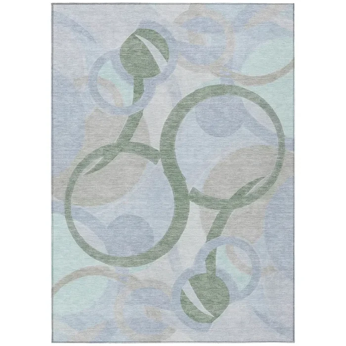 Addison Chantille ACN2168 Geometric Machine Made Transitional Sage Rug
