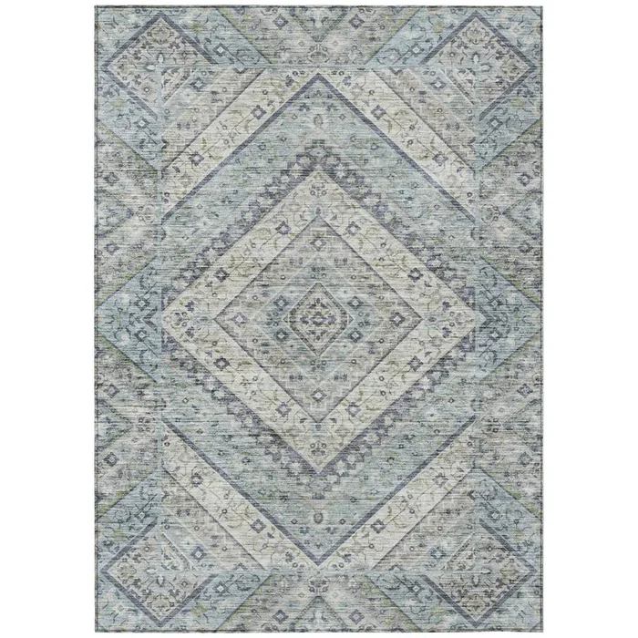 Addison Chantille ACN2195 Geometric Machine Made Transitional Sky Rug