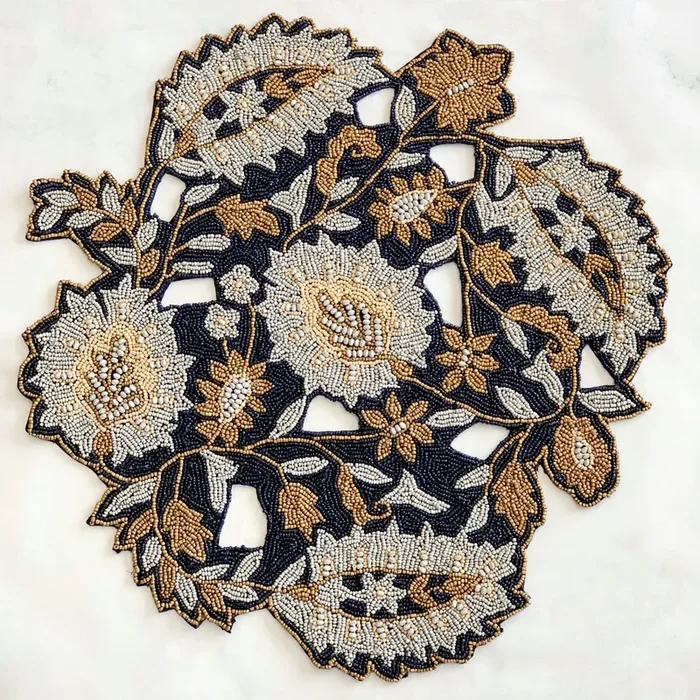 Anara Beaded Placemat, Set Of 2