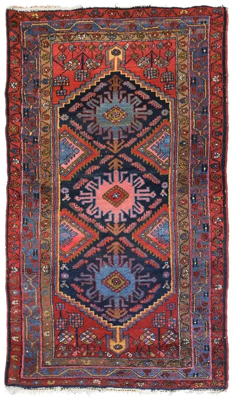 Antique Hamadan Handwoven Tribal Rug, JF8682