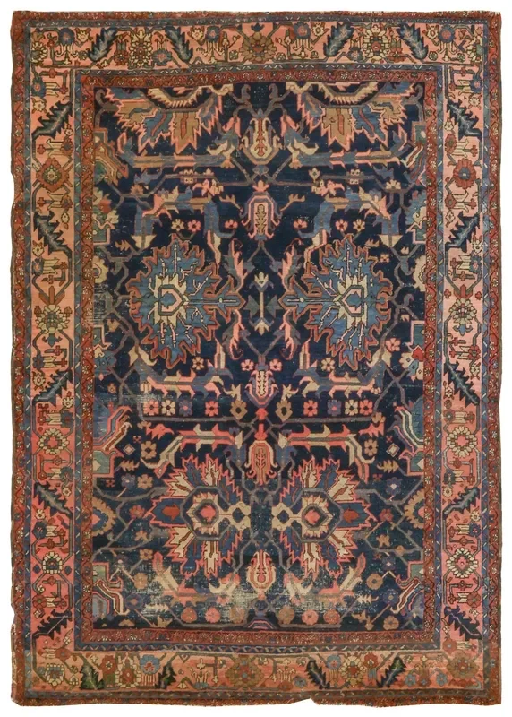 Antique Heriz Handwoven Tribal Rug, J75595