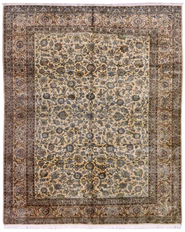 Antique Kashan Handwoven Traditional Rug, J65492
