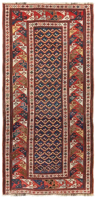Antique Kazak Handwoven Tribal Rug, J78482