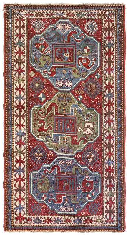 Antique Kazak Handwoven Tribal Rug, JF8684