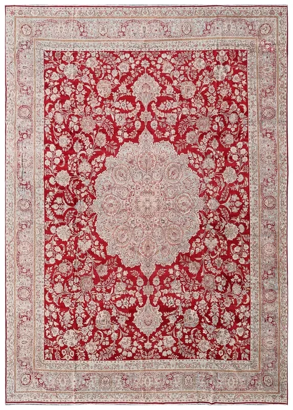 Antique Kerman Handwoven Traditional Rug, J69852