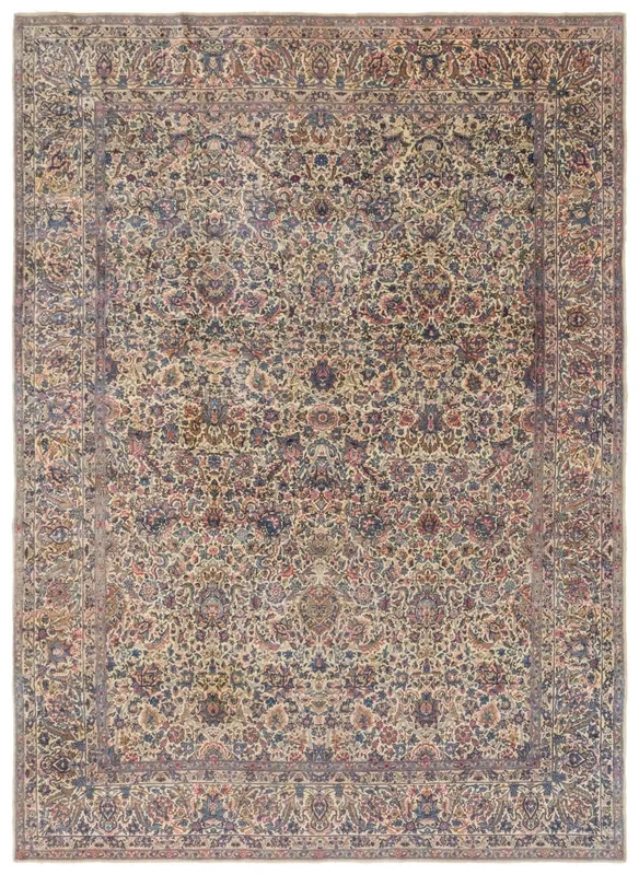 Antique Kerman Handwoven Traditional Rug, J76439