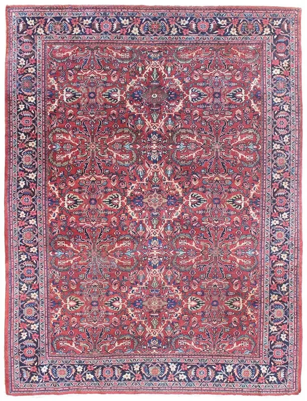 Antique Mahal Handwoven Traditional Rug, JF6041