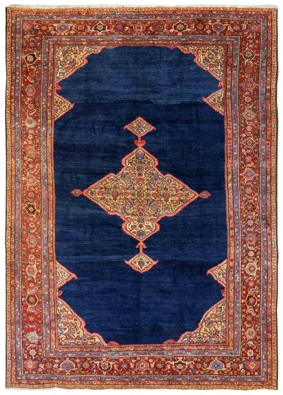 Antique Mahal Handwoven Tribal Rug, J78581