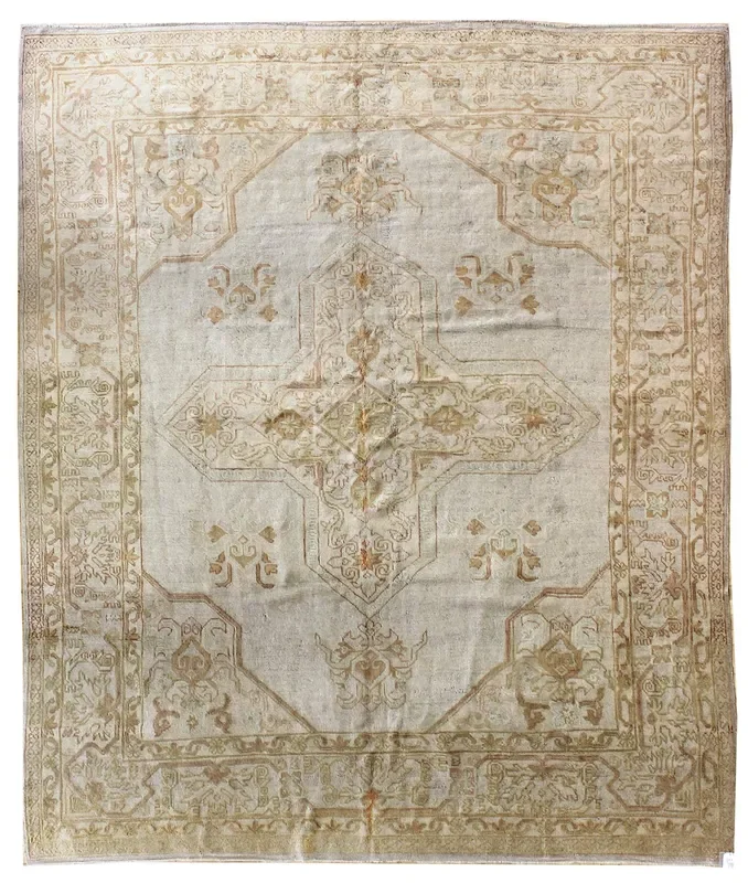 Antique Oushak Handwoven Traditional Rug, JF2970
