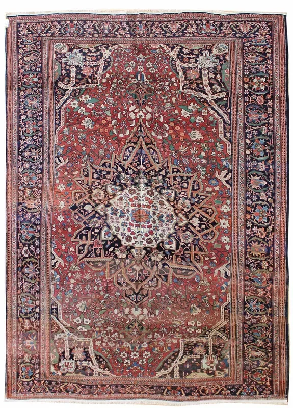 Antique Sarouk Handwoven Traditional Rug, JF4414
