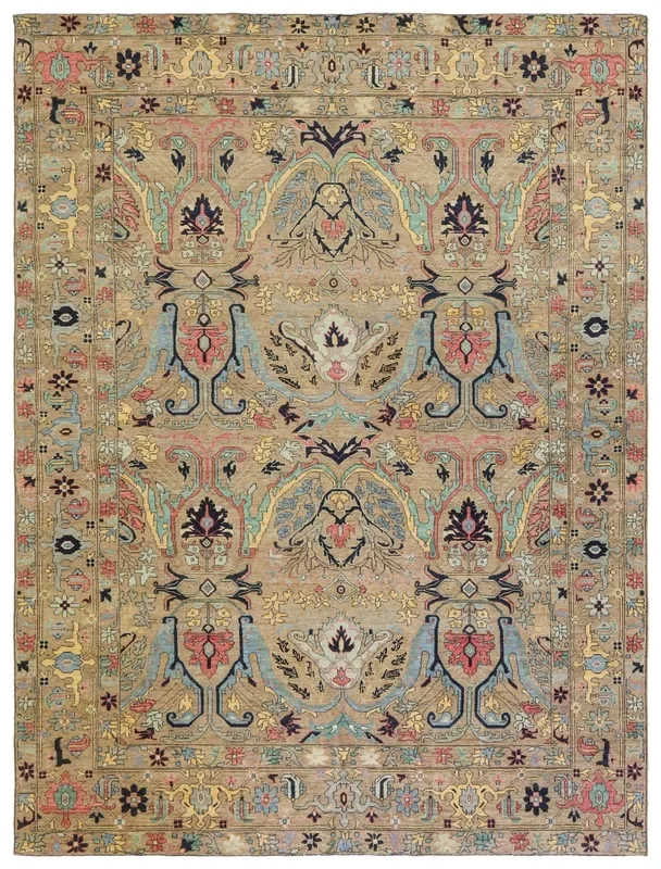 Arabesque Bijar Handwoven Tribal Rug, J75092