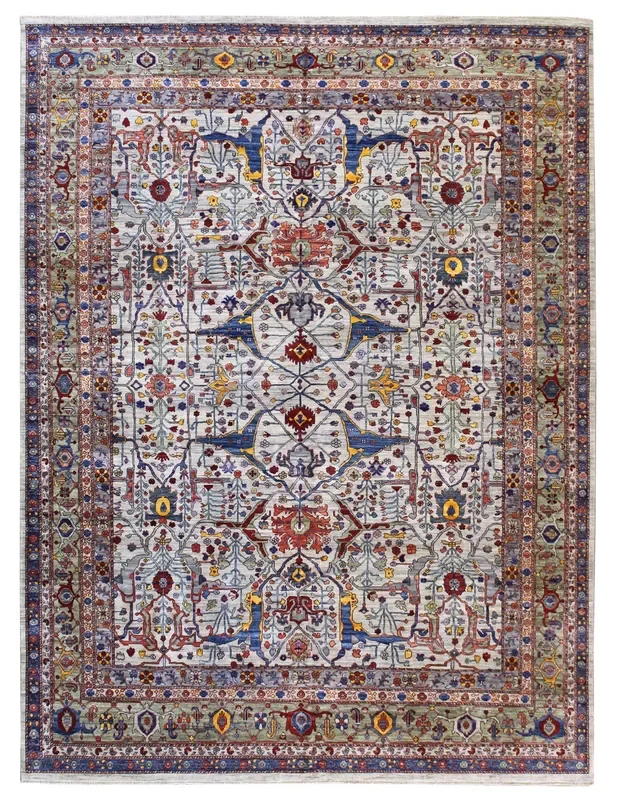 Arabesque Handwoven Tribal Rug, J57605