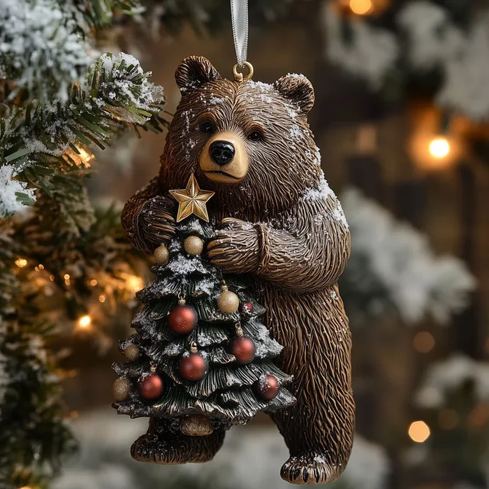 Bear Decorating Tree LT1710001CL Christmas Ornament